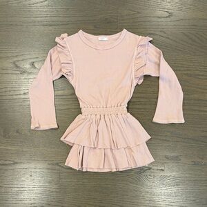 $64 Cozii Long-Sleeve Ruffle Dress